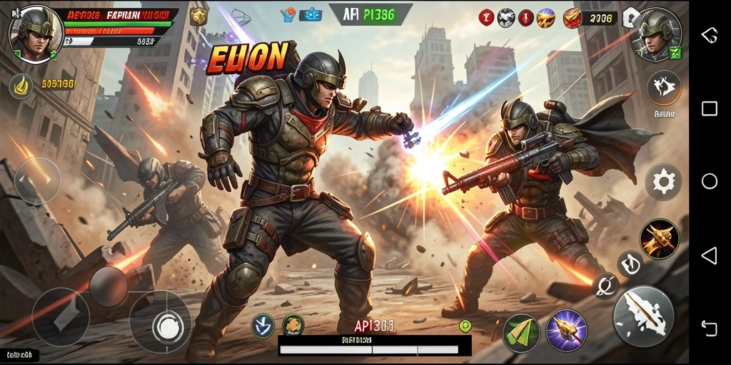Tampilan gameplay API36 yang dinamis dan penuh aksi.