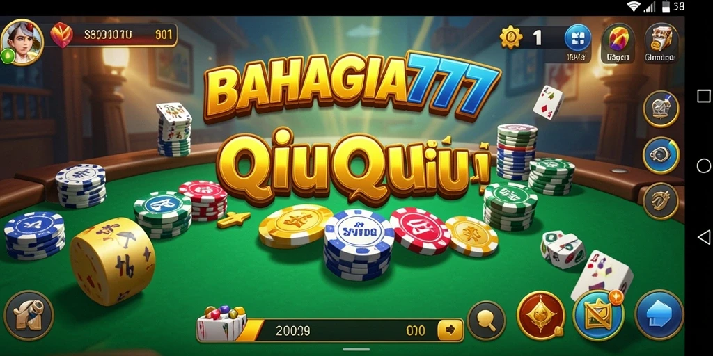 Tampilan gameplay seru dalam BAHAGIA777 QiuQiu.