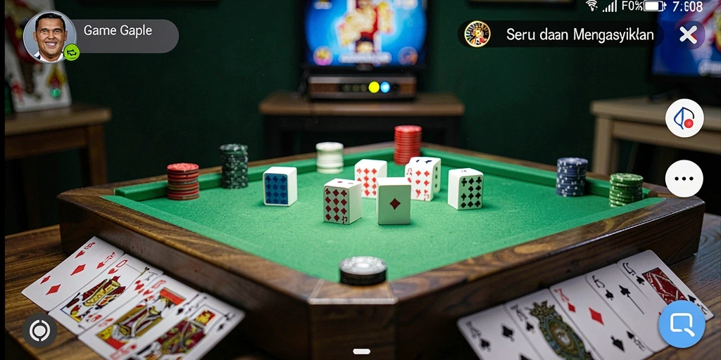 Gameplay seru Gaple dengan grafis menawan di F08.