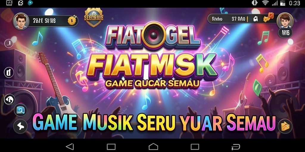 Tampilan gameplay menarik dari FIATOGEL yang penuh warna.