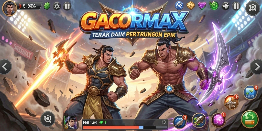 Gameplay menegangkan dari GACORMAX dengan aksi pertarungan yang seru.