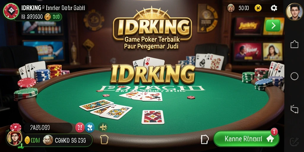 Tampilan gameplay poker yang menarik dan mendebarkan di IDRKING.