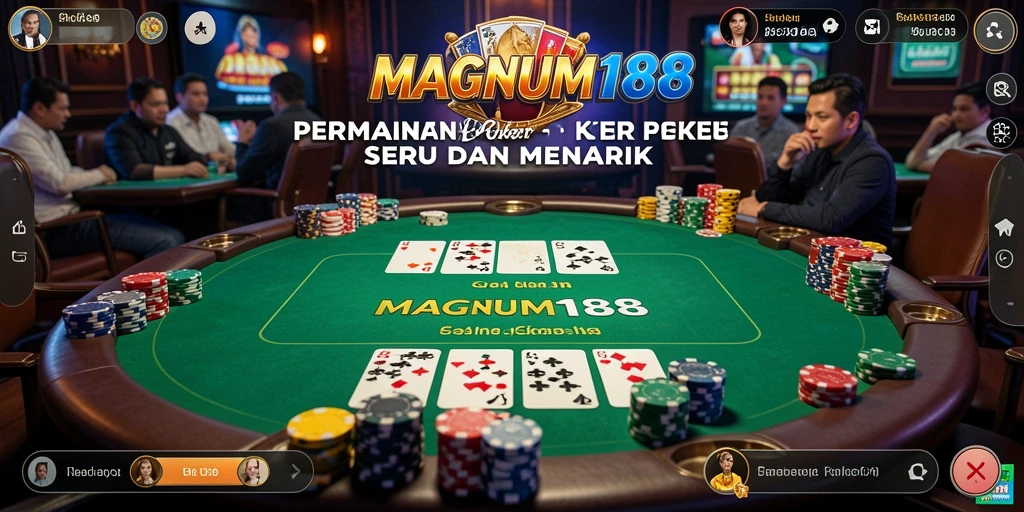 Tampilan menarik dari gameplay Poker di MAGNUM188.