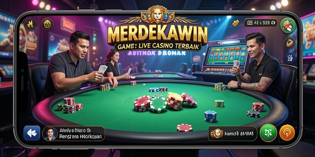 Gameplay Live Casino MERDEKAWIN yang menarik dan interaktif.