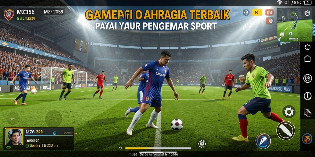 Tampilan screenshot MZ356 yang menunjukkan aksi olahraga yang intens.