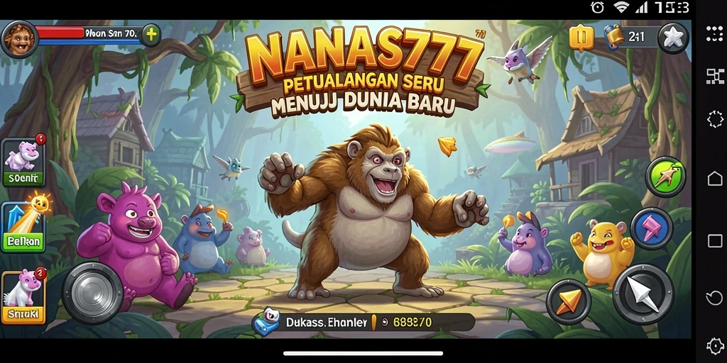 Tampilan dinamis gameplay NANAS777 yang menantang.