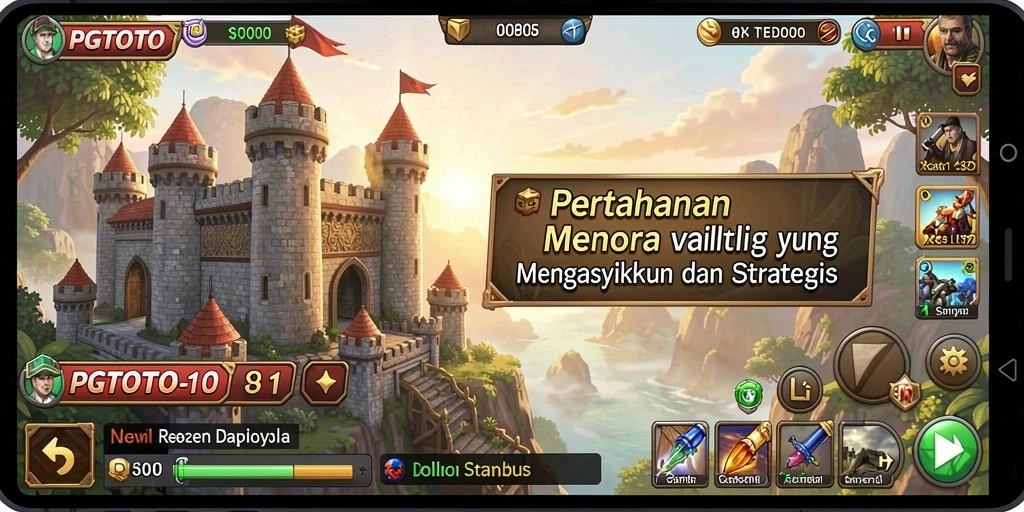 Tangkapan layar PGTOTO menampilkan aksi mendebarkan dalam strategi Tower Defense.