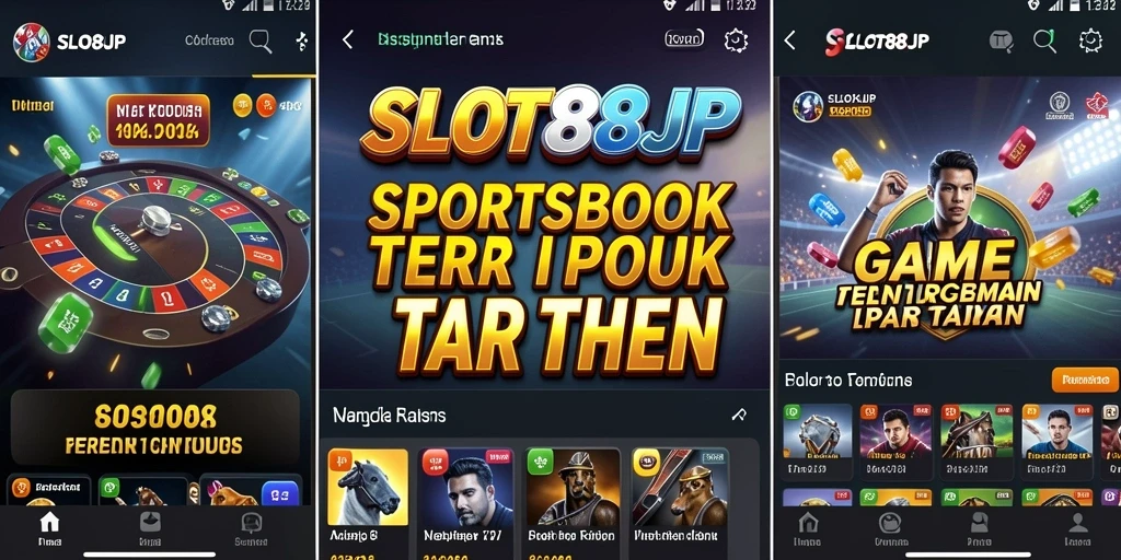 Tampilan utama SLOT88JP menampilkan berbagai pilihan permainan sportsbook.