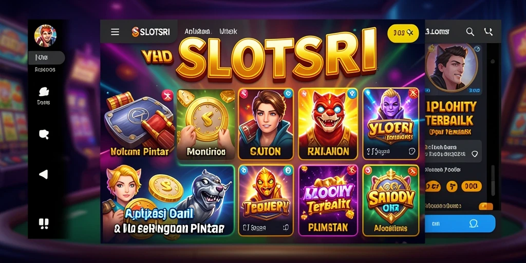 Tampilan intuitif SLOTSRI dengan fitur-fitur unggulan.