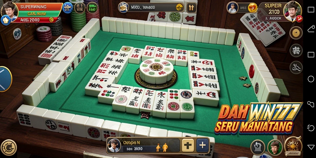 Screenshot utama SUPERWIN777 menampilkan gameplay Mahjong yang mendebarkan.